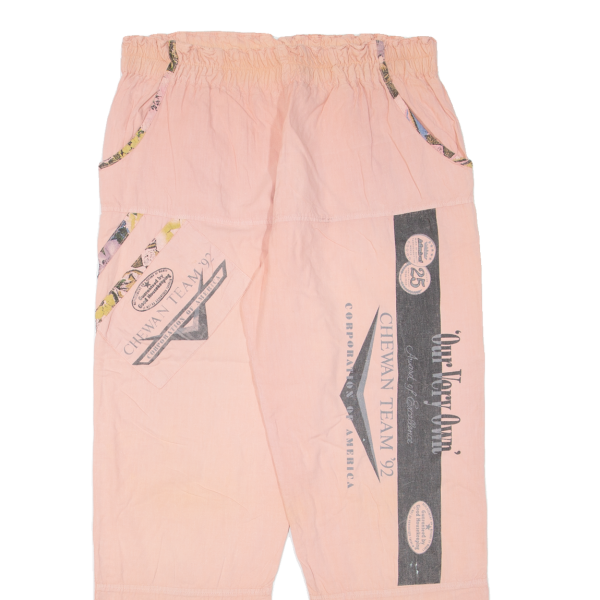 CHEWAN Womens Trousers Pink Regular Tapered 90s W32 L28 on Sale