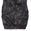 Womens Biker Gilet Black Leather M Online now