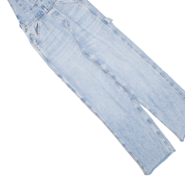 STRADIVARIUS Carpenter Womens Dungarees Blue Relaxed Denim UK 6 W26 L29 Online Sale