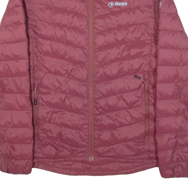 SHERPA Insulated Mens Puffer Jacket Maroon S For Cheap