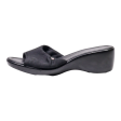 TOMMY HILFIGER Mule Heels Black Canvas Womens UK 7.5 Hot on Sale