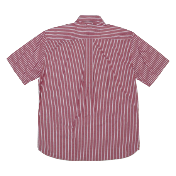 TOMMY HILFIGER Mens Shirt Red Striped M Online Hot Sale