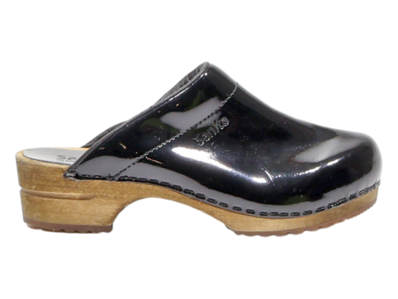 SANITA Clog Shoes Black Leather Womens UK 3 Online