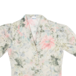 ACKERMANN Womens Printed Shirt Grey Collared Floral M For Sale