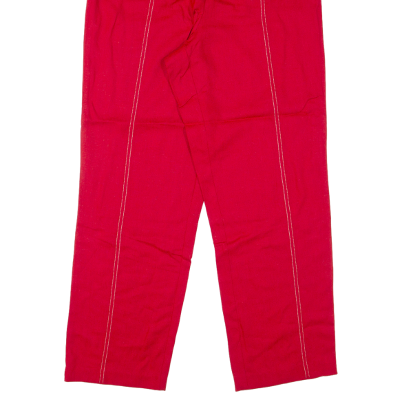 CITY LIFE Womens Trousers Red Regular Mom 90s Linen W27 L27 Hot on Sale