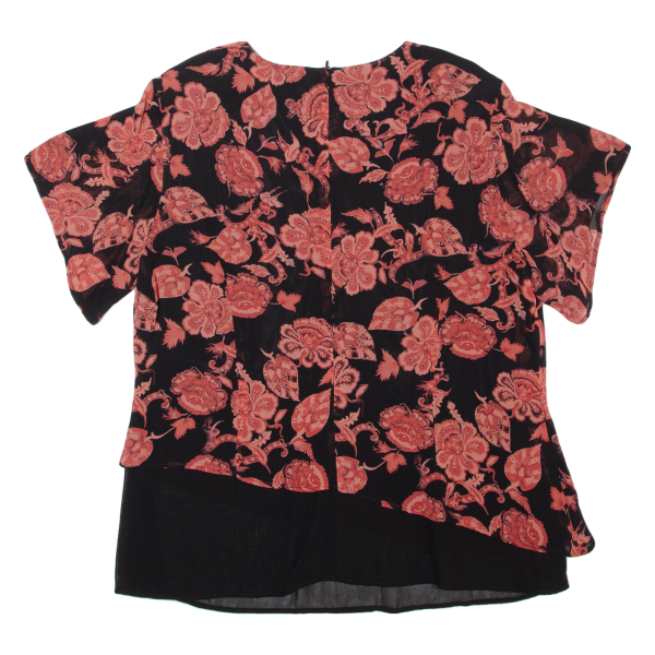 CAVITA Womens Printed Top Black 90s Floral L Online