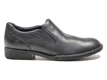 BORN Slip On Derby Shoes Black Leather Womens UK 6 on Sale