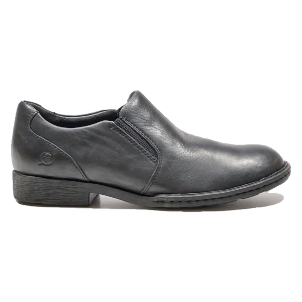 BORN Slip On Derby Shoes Black Leather Womens UK 6 on Sale