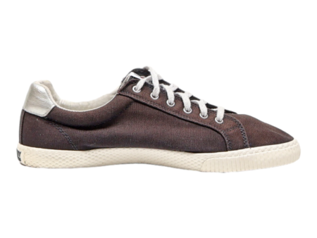 TOMMY HILFIGER Low Top Trainers Brown Canvas Womens UK 7 Online