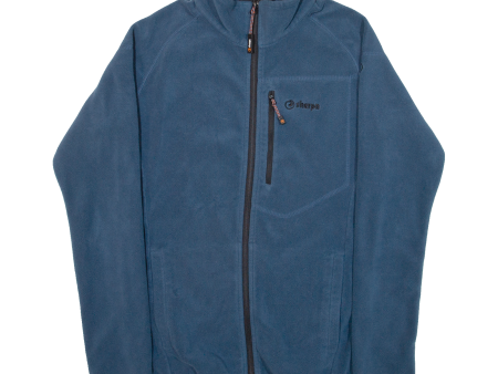 SHERPA Mens Fleece Jacket Blue XS Online now