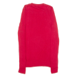 TOMMY HILFIGER Womens Jumper Red Crew Neck Cable Knit S Cheap