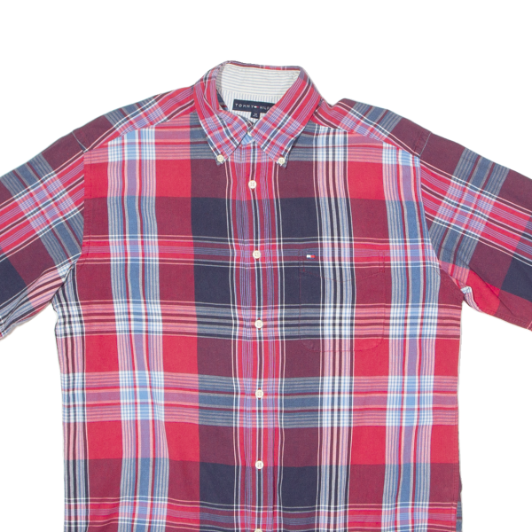 TOMMY HILFIGER Mens Shirt Red Plaid M Fashion