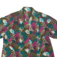 Womens Printed Shirt Blue Collared 90s Crazy Pattern M Online Sale