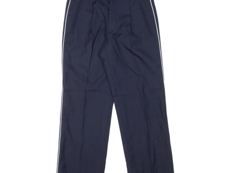 ATELIER BUTTIKER Workwear Womens Trousers Blue Regular Straight Wool W25 L25 Online