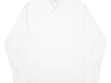 DAVID LATIMER Mens Formal Shirt White Long Sleeve 2XL Online