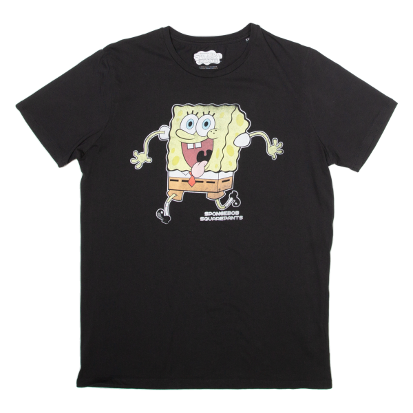 SPONGEBOB SQUAREPANTS Womens T-Shirt Black 2XL on Sale