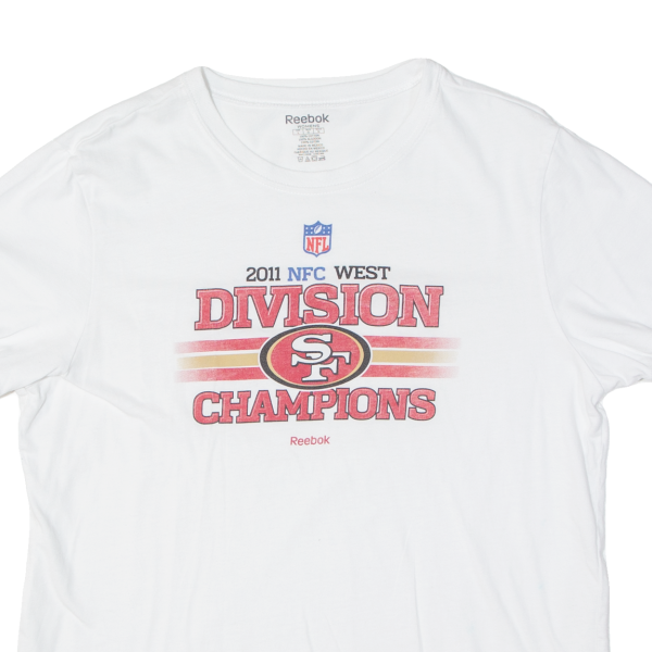 REEBOK NFL San Francisco 49ers Womens T-Shirt White USA L Discount