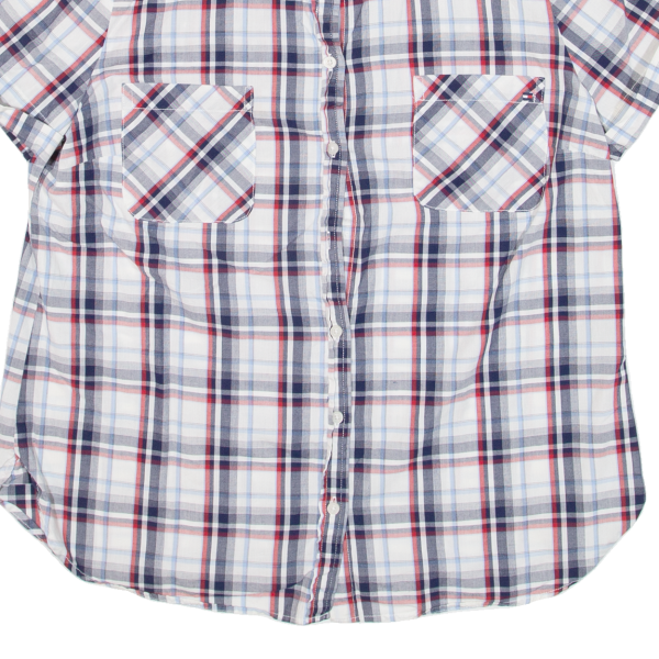 TOMMY HILFIGER Womens Shirt Blue Check L on Sale