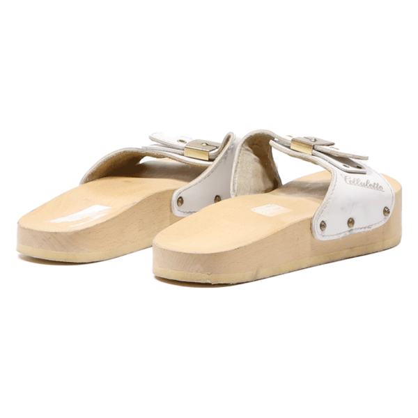 CELLULETTE Slider Sandals White Leather Womens UK 7 For Cheap