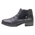 RIEKER Ankle Boots Black Leather Womens UK 8 Online now