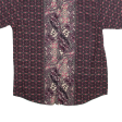 SHINTA THALIA Womens Shirt Maroon 90s Crazy Pattern XL Online Hot Sale