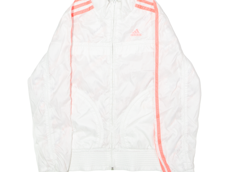 ADIDAS Girls Track Jacket White 11-12Y For Cheap