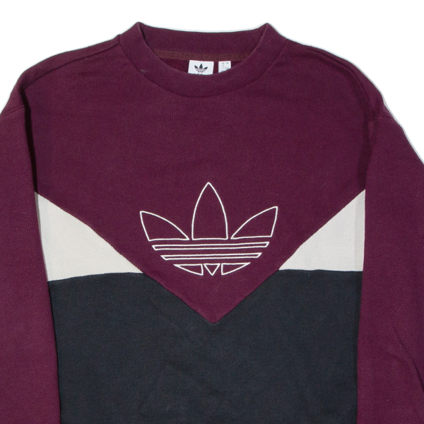 ADIDAS ORIGINALS Womens Sweatshirt Maroon UK 12 on Sale