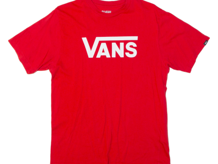 VANS Boys T-Shirt Red XL For Cheap