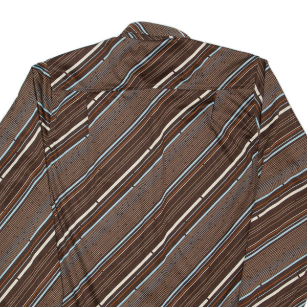 TOM TAILOR Boys Shirt Brown Striped Long Sleeve L Sale