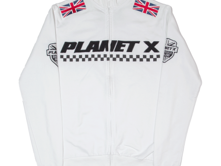 PLANET X Full Zip Mens Sweatshirt White M Cheap