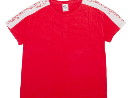 CHAMPION Mens T-Shirt Red M Hot on Sale