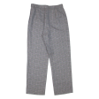 Check Womens Trousers Grey Regular Straight 90s W26 L26 For Discount