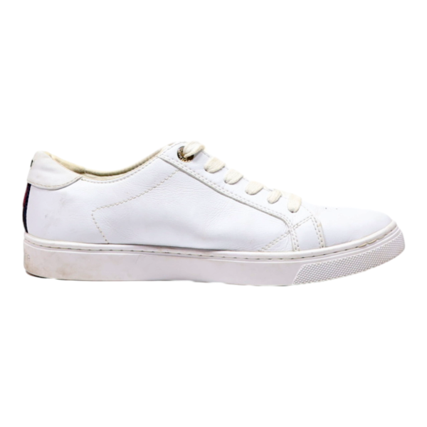 TOMMY HILFIGER Low Top Trainers White Leather Womens UK 6 Supply