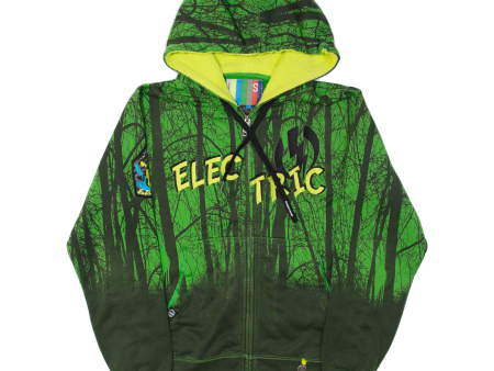 ELECTRIC Mens Green Hoodie Full Zip S Cheap