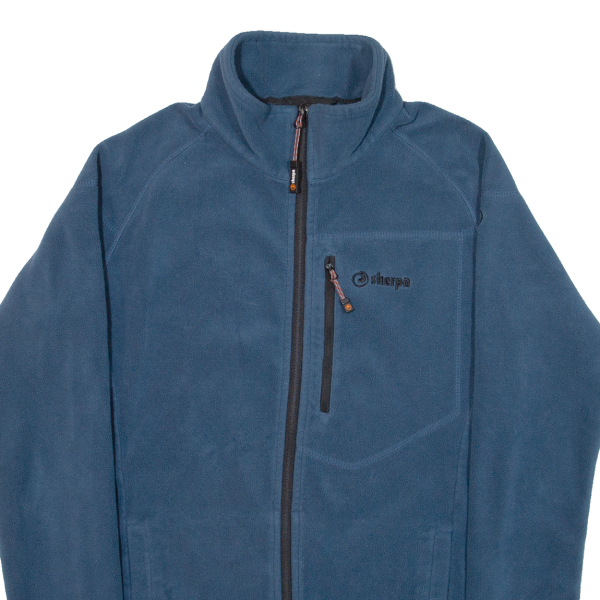 SHERPA Mens Fleece Jacket Blue XS Online now