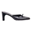 COLE HAAN Mule Heels Black Leather Womens UK 7 For Cheap