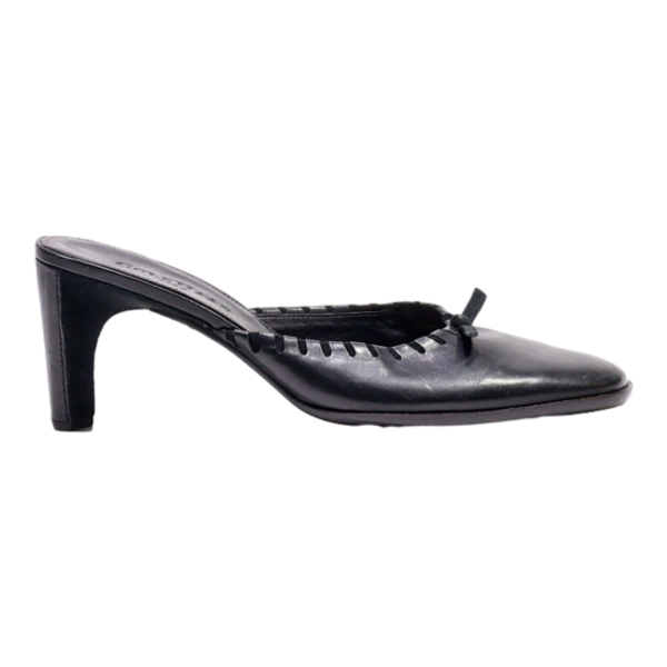 COLE HAAN Mule Heels Black Leather Womens UK 7 For Cheap