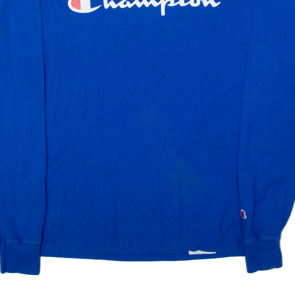 CHAMPION Mens T-Shirt Blue Long Sleeve M Cheap