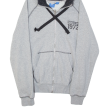 ADIDAS ORIGINALS Womens Grey Hoodie Full Zip UK 12 on Sale