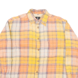 THEO WORMLAND Mens Flannel Shirt Orange Check Long Sleeve XL Cheap