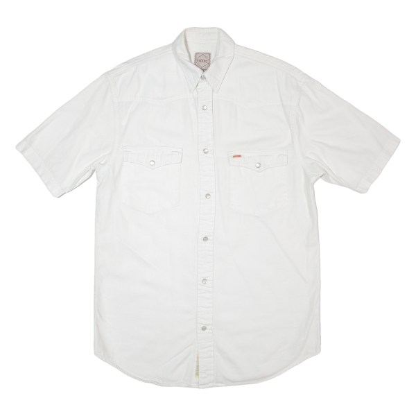 TEDDY S Mens Plain Shirt White M Cheap