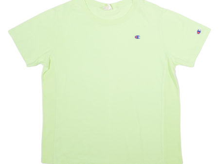 CHAMPION Mens T-Shirt Green L Online now