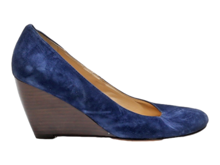 COLE HAAN Wedge Heels Blue Suede Womens UK 5.5 Online now