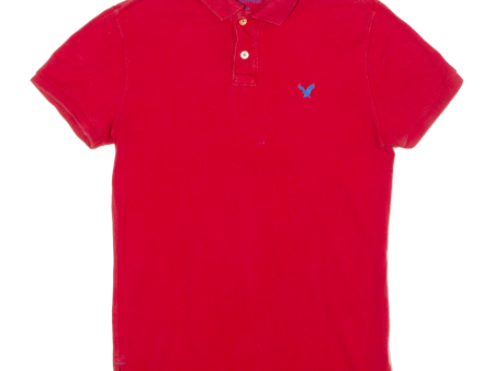 AMERICAN EAGLE Mens Polo Shirt Red S Supply