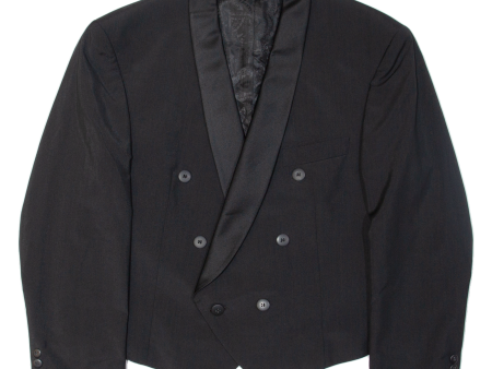 TREVIRA Mens Blazer Jacket Black Wool M Online Sale