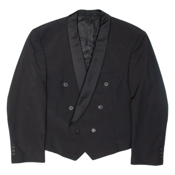 TREVIRA Mens Blazer Jacket Black Wool M Online Sale