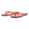 BUFFALO Flip Flop Sandals Red Leather Womens UK 8.5 Cheap