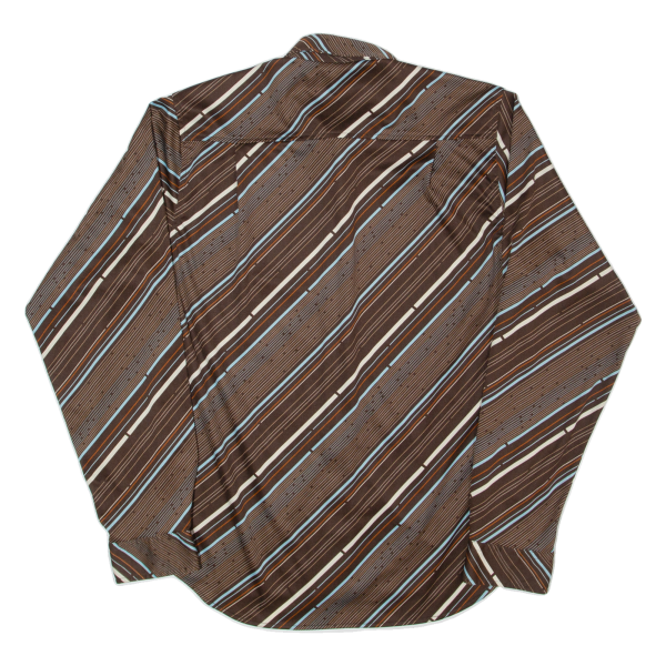 TOM TAILOR Boys Shirt Brown Striped Long Sleeve L Sale