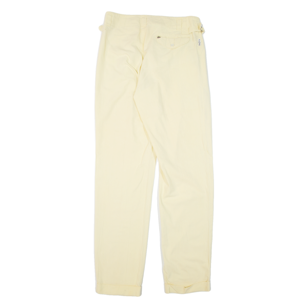 CLAY FERRY Pleated Womens Trousers Yellow Regular Straight W32 L34 Supply