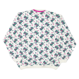 ALLEN COX Floral Womens Sweatshirt White L For Discount